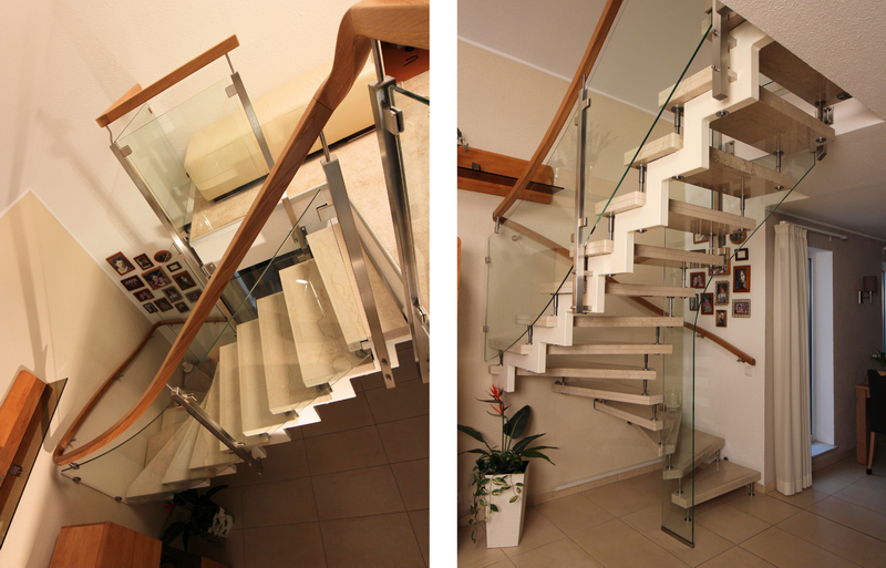 sicher und elegant - das neue Geländer in Edelstahl-Glas-Holz Kombination     Bildquelle: GRÄFE