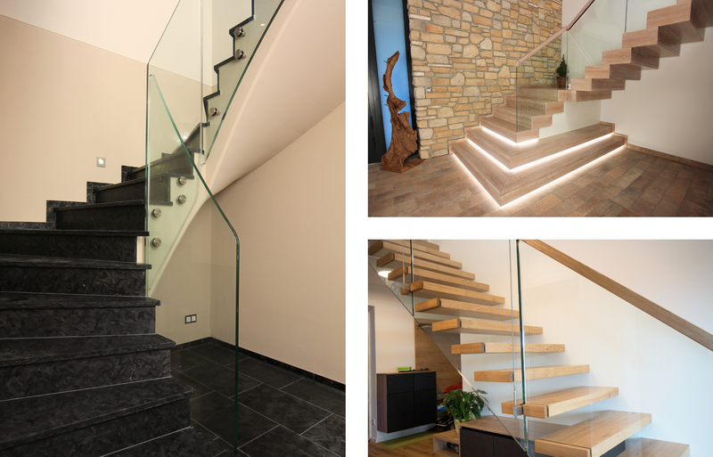 Glasgeländervarianten auf der Treppe   Bildquelle: GRÄFE