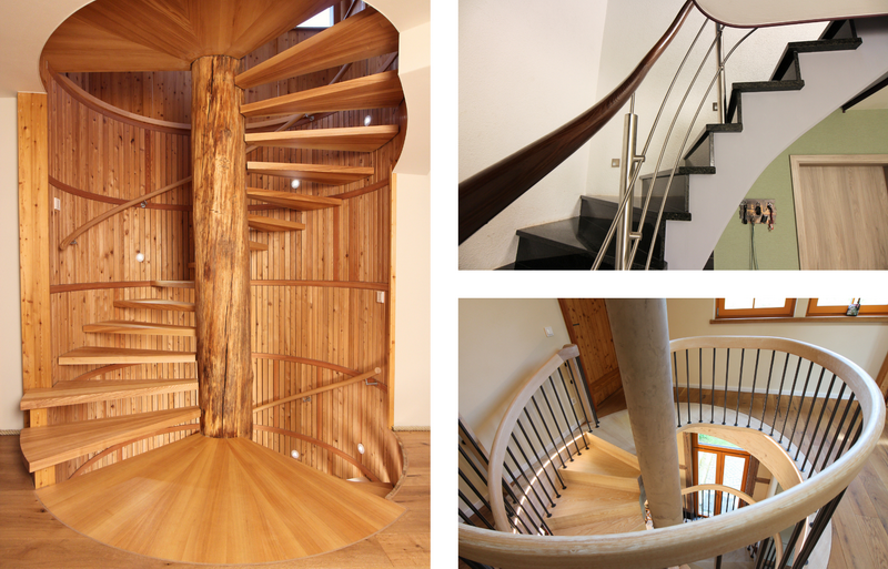 rustikale Baumtreppe, extravagante Pizzaofentreppe und verwundenes Bogengeländer   Bildquelle: GRÄFE