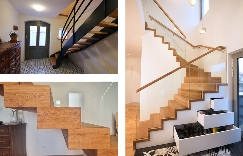 Flachstahlwangentreppe, Blocktreppe und Faltwerktreppenmöbel   Bildquelle: GRÄFE