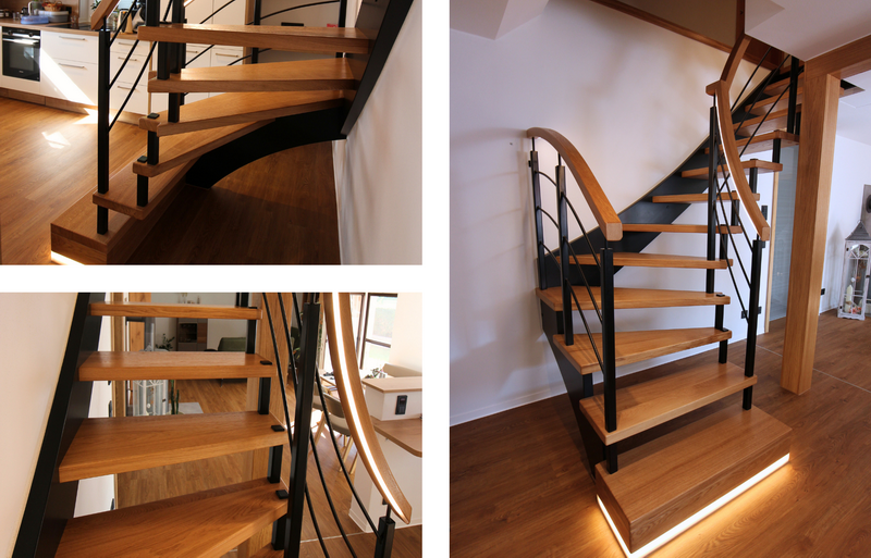 Eine maßgeschneiderte Treppe für den Umbau - dezent modern inszeniert    Bildquelle: GRÄFE