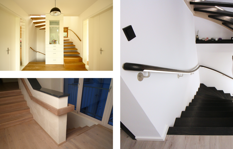 Wandhandlaufgestaltung von ganz filigran über kantig massiv bis griffig rund und leuchtend   Bildquelle: GRÄFE