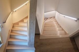 LED beleuchteter Handlauf Wendeltreppe